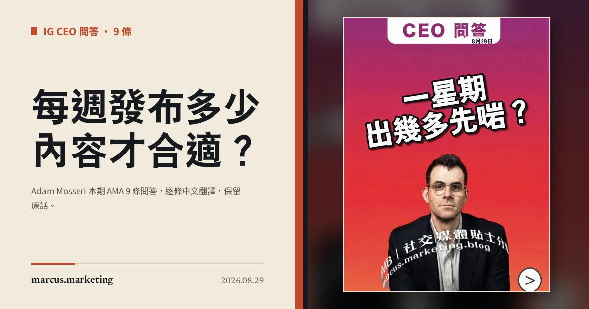 每週發布多少內容才合適？