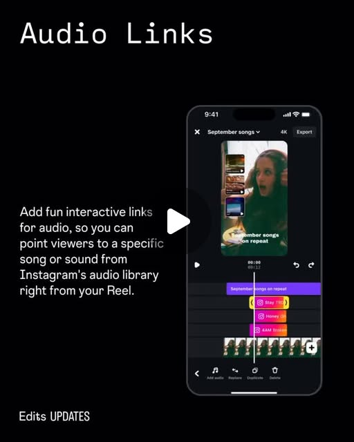 Edits 官方 Audio Links 功能示範