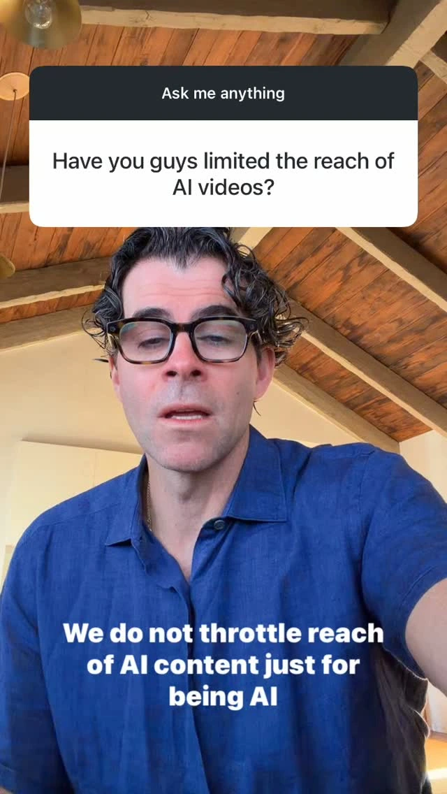 Instagram 會限制 AI 影片的觸及嗎？｜資料來源原圖